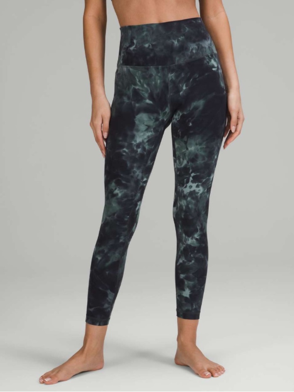 lululemon athletica Diamond Dye High-Rise Leggings in Teal and Gray